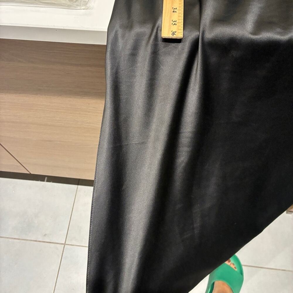 Just Bee Queen Black Satin Kaftan Maxi Dress Sz Small - Picture 8 of 9